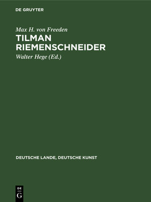 cover image of Tilman Riemenschneider